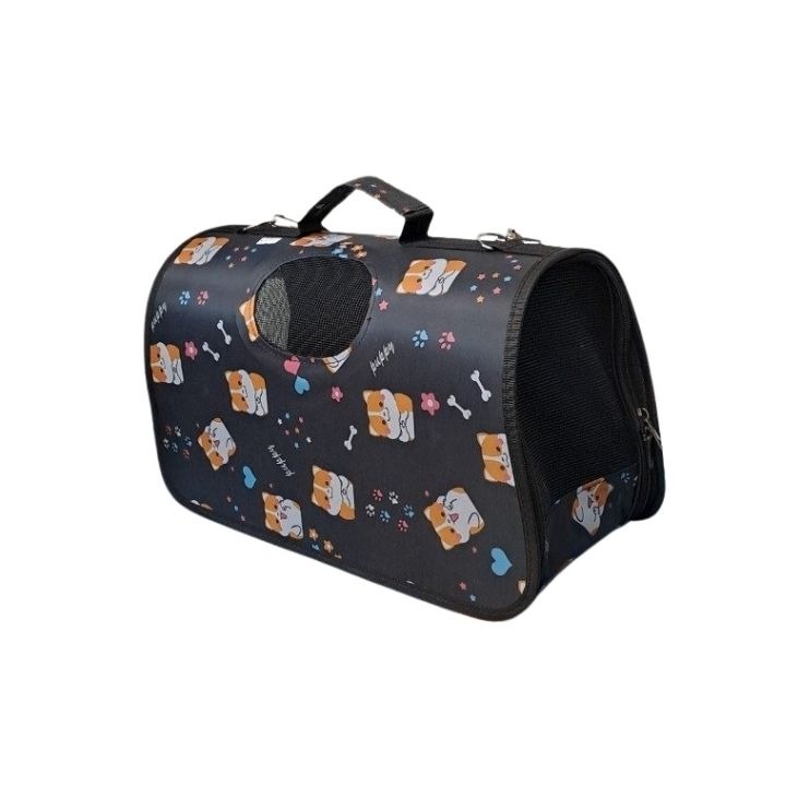 Cartoon Bear Print Soft-Sided Pet Carrier - Medium - Image 3