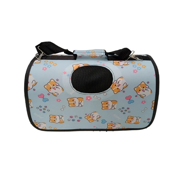 Cartoon Bear Print Soft-Sided Pet Carrier - Medium
