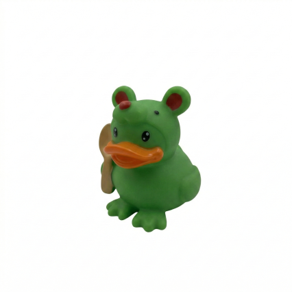 Pet Toy - Squeaky Green Rubber Chick Toy